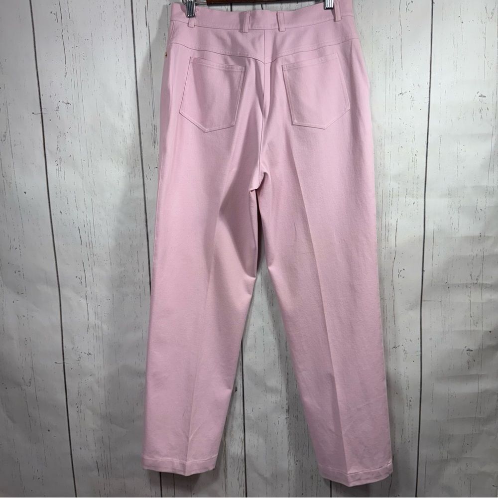 St John Sport Essentials By Marie Gray Stretch Light Pink Crop High Waist Pants - Picture 9 of 15